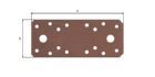 Alberts DURAVIS Flachverbinder sendzimirverzinkt rostbraun 133 x 55 x 2,5 mm