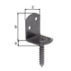 Alberts DURAVIS Flechtzaunhalter L-Form schwarzdiamant Gesamtlänge 83 mm 32 x 30 x 38 mm