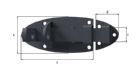 Alberts DURAVIS Schlossriegel mit flachem Griff schwarzdiamant 90 x 44 mm