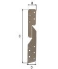 Alberts DURAVIS Sparren Pfettenanker sendzimirverzinkt perlbeige 33 x 33 x 170 mm