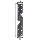 Alberts DURAVIS Sparren Pfettenanker sendzimirverzinkt schwarzdiamant 33 x 33 x 170 mm
