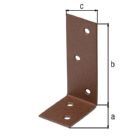 Alberts DURAVIS Balkenwinkel ungleichschenklig blau verzinkt rostbraun 40 x 80 x 30 mm