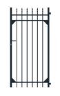 Alberts Einzeltor Columbus matt schwarz 965x1800mm zum Einbetonieren