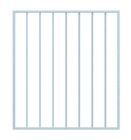 Alberts Fenstergitter Basic I feuerverzinkt 1026-1400mm auf 801-1400mm auf Wandmontage