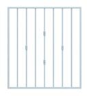 Alberts Fenstergitter Basic II feuerverzinkt 1026-1400mm auf 400-800mm auf Wandmontage