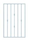 Alberts Fenstergitter Basic II feuerverzinkt 651-1025mm auf 801-1400mm auf Wandmontage