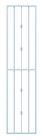 Alberts Fenstergitter Basic II feuerverzinkt 400-650mm auf 1401-2000mm auf Wandmontage