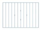 Alberts Fenstergitter Basic II feuerverzinkt 1401-1900mm auf 400-800mm in Laibung