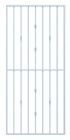 Alberts Fenstergitter Basic II feuerverzinkt 1026-1400mm auf 1401-2000mm in Laibung