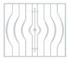 Alberts Fenstergitter Frankfurt feuerverzinkt 1026-1250mm auf 880-1160mm Wandmontage