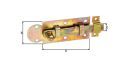 Alberts Fensterriegel mit Knopf gerade mit Schlaufe gelb verzinkt Platte LxB 100x30 mm