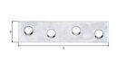 Alberts Flachverbinder sendzimirverzinkt LxB 60x14 mm