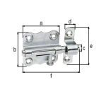 Alberts Grendelriegel mit Knopfgriff  verzinkt LxB47x46mm