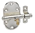 Alberts Grendelriegel mit Messingknopf vernickelt poliert 45x85mm