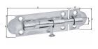 Alberts Grendelriegel mit Knopf ohne Feder galvanisch verzinkt LxB75x28mm