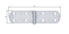 Alberts Kistenband, galv. gelb verzinkt, LxB 135x35x2 mm