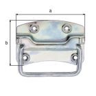Alberts Kistengriff galvanisch verzinkt Platte BxH 104x80 mm, Tiefe 12 mm