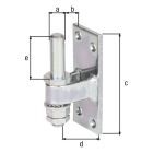 Alberts Kloben zum Anschrauben verzinkt Dorn Ø13mm Platte HxB100x40mm