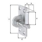 Alberts Kloben z.Anschrauben,verstellb. vz.DornØ13mm,Platte BxH45x105mm,Gewinde:M12