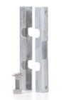 Alberts Mattenverbinder feuerverzinkt für Doppelstab Gittermatten mit Schrauben M8x30mm
