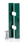 Alberts Mattenverbinder grün für Doppelstab Gittermatten mit Schrauben M8x30mm