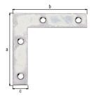 Alberts Möbelwinkel, verzinkt, HxLxB 50x50x10 mm, verpackt à 12 St.