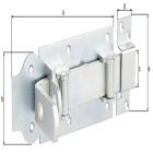 Alberts Rollen-Schlossriegel m.flachem Griff gerade m.Schlaufe  vz Platte 180x80mm