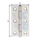 Alberts Scharnier verzinkt, LxB 64x34 mm