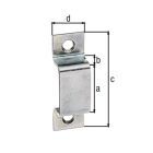 Alberts Schlaufe,versenkte Löcher, galv. verz. lichte-LxH 20x9 Gesamt-LxB 44x13mm