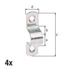 Alberts Schlaufe verzinkt lichte-LxH 12,5x14 mm Gesamt-LxB 52x13 mm