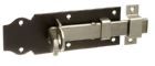 Alberts Schlossriegel mit flachem Griff blau verzinkt Platte schwarz 140x52mm