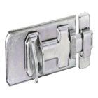 Alberts Sicherheits-Schlossriegel m.flachem Griff Schlaufe  vz Platte LxB 80x35mm