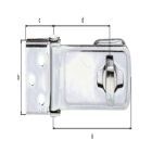 Alberts Sicherheits-Überfalle, galv.  verzinkt, LxB Überfalle:85x40,L Platte: 30 mm