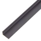 Alberts Winkelprofil ungleichschenklig Alu schwarz eloxiert 2000 x 20 x 10 x 1 mm