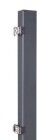 Alberts Zaunpfosten anthrazit mit Platte und Klemmlasche 60x40x1100 mm