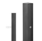 Alberts Endpfosten Chaussee in schwarz matt 51 x 51 x 1500 mm für verstellbares Zaunfeld