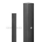 Alberts Zaunpfosten Chaussee Alu schwarz matt zum Einbetonieren 51x51x1500mm
