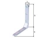 Alberts Zierwinkel geprägt galvanisch verzinkt TxHxB 130x130x21 mm