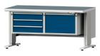 Anke Arbeitstisch mit breitem Unterbau Farbe Blau LIFT 1500 Modell 803 VL