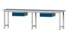 Anke Arbeitstisch Modell 93 RAL 7035/5010 2800 x 700 x 840 mm