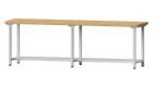 Anke Arbeitstisch Modell 91 RAL 7035 Buche-Massiv-Platte 50 mm