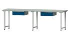 Anke Arbeitstisch Modell 193 Arbeitsplatte Höhe 40 mm RAL 7035 / 5010
