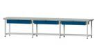 Anke Arbeitstisch Modell 205 mit verzinktem Blechbelag Höhe 840 mm Breite 4050 mm