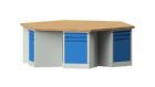 Anke Gruppenwerkbank Arbeitsplatte aus Buche Serie EG Modell 802 EG