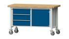 Anke Kastenwerkbank fahrbar 900 mm hoch Buche Massiv 50 mm V1500 Modell 106 V