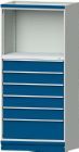 Anke Modulschrank Modell 4003 Maße 715 x 720 x 2200 mm 6 Schubladen