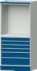 Anke Systemschrank Modell 3007 1015 x 720 x 2200 mm 6 Schubladen blau