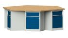 Anke 6-Eck Gruppenwerkbank 2340 x 2700 x 900 mm Modell 601 VG