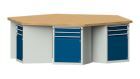 Anke 6-Eck Gruppenwerkbank 2340 x 2700 x 850 mm Modell 602 VG