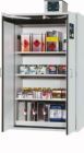 Asecos Gefahrstoffschrank S Classic 90 RAL 7035 lichtgrau mit 4 Auszugswannen